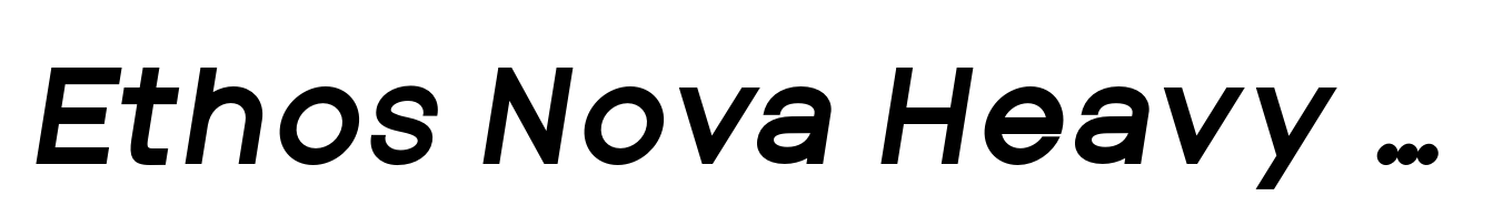 Ethos Nova Heavy Italic